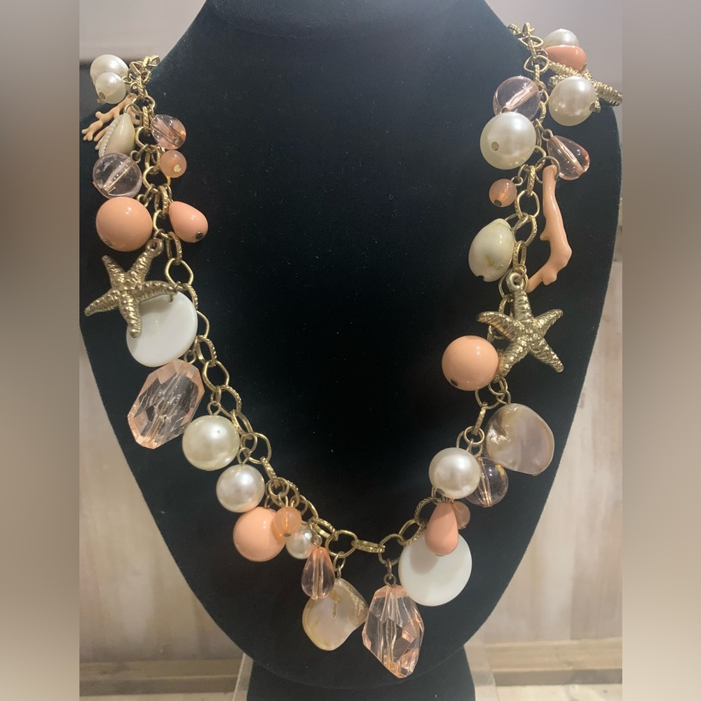 Chunky Beach Vacation Charm Necklace